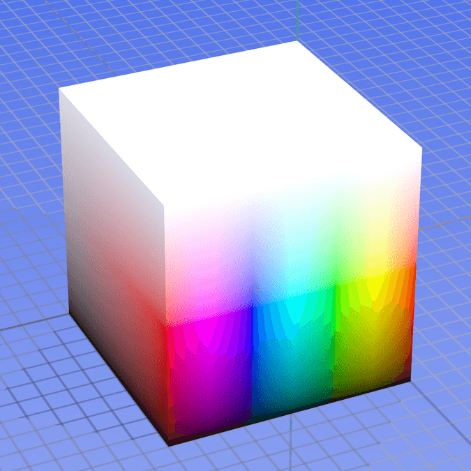 Three-dimensional HSL color space